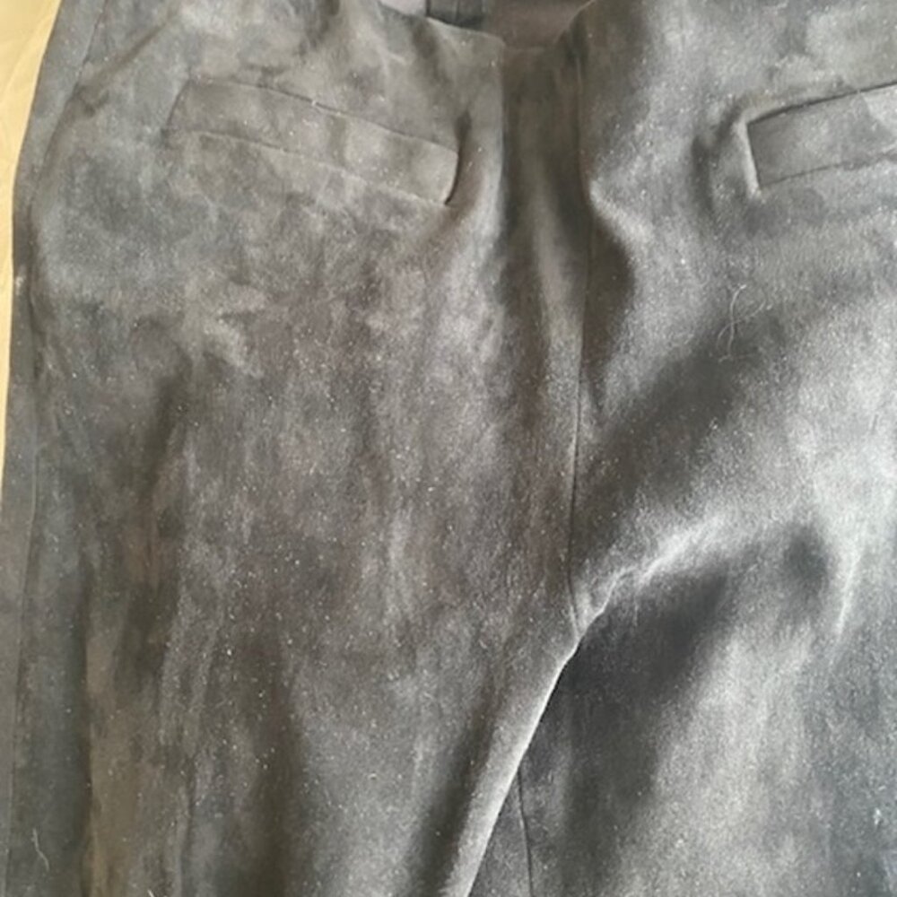 Longchamp Black Suede Leggings